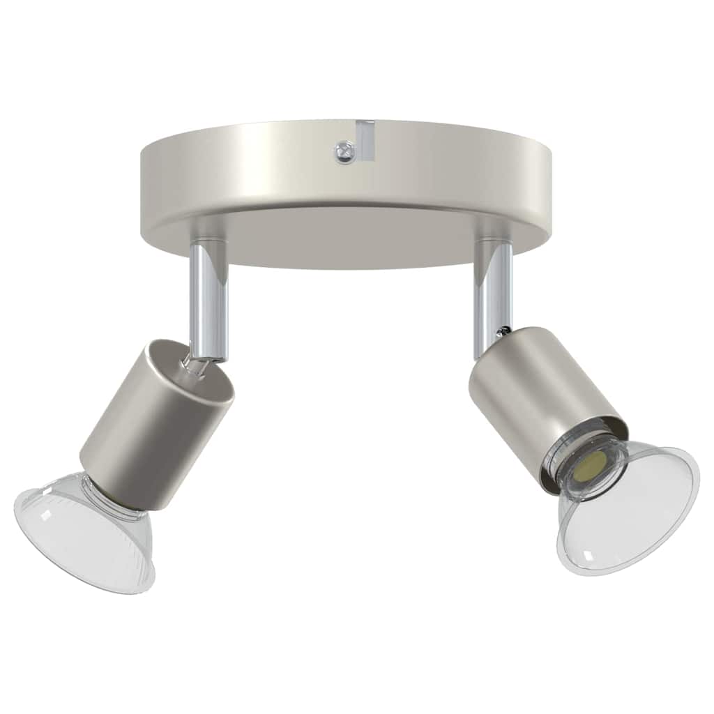 Faretto da soffitto Vidaxxl con faretti nichel 12 x 8 cm in acciaio