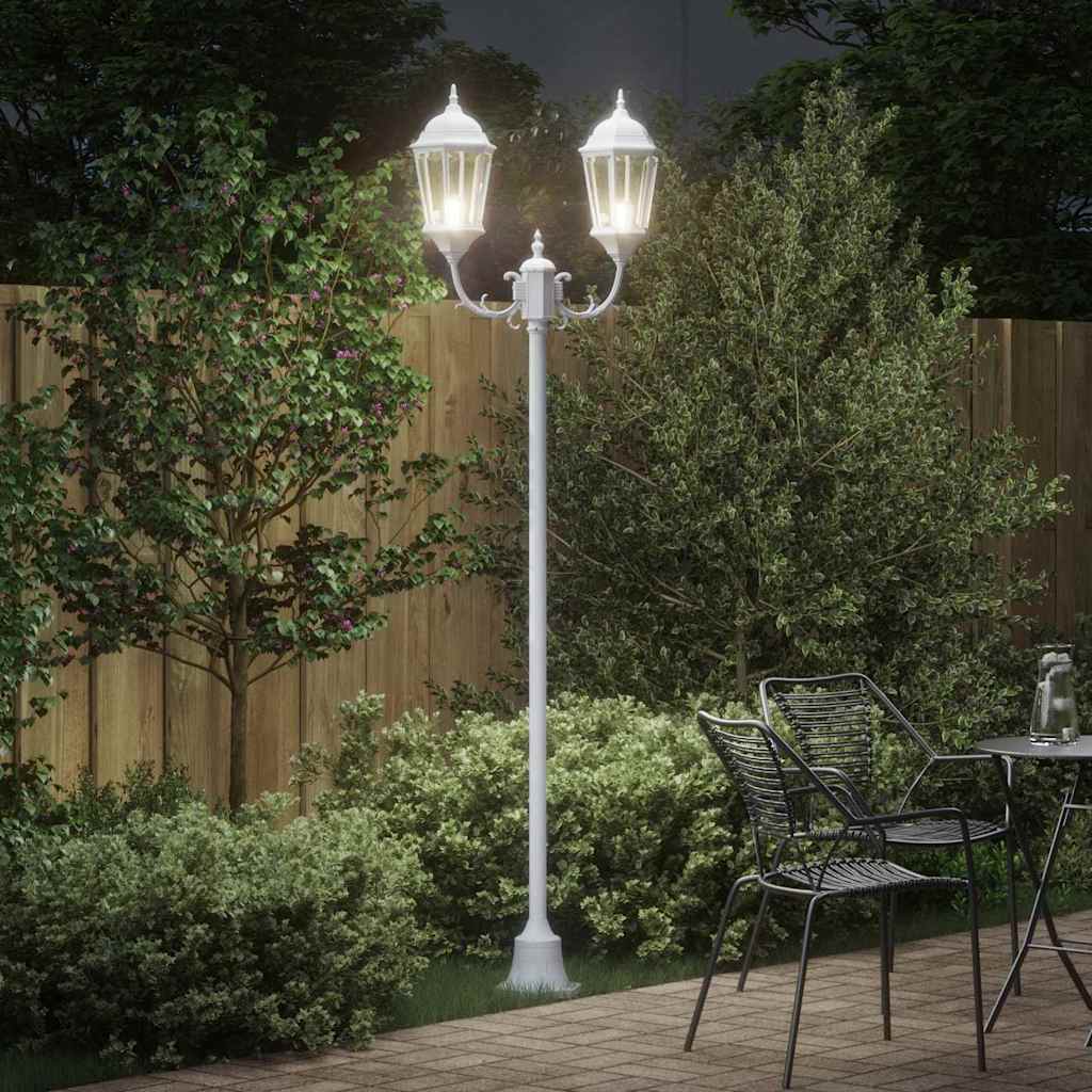 Vidaxx iluminación de jardín blanco 68 x 20 x 235 cm aluminio y vidrio