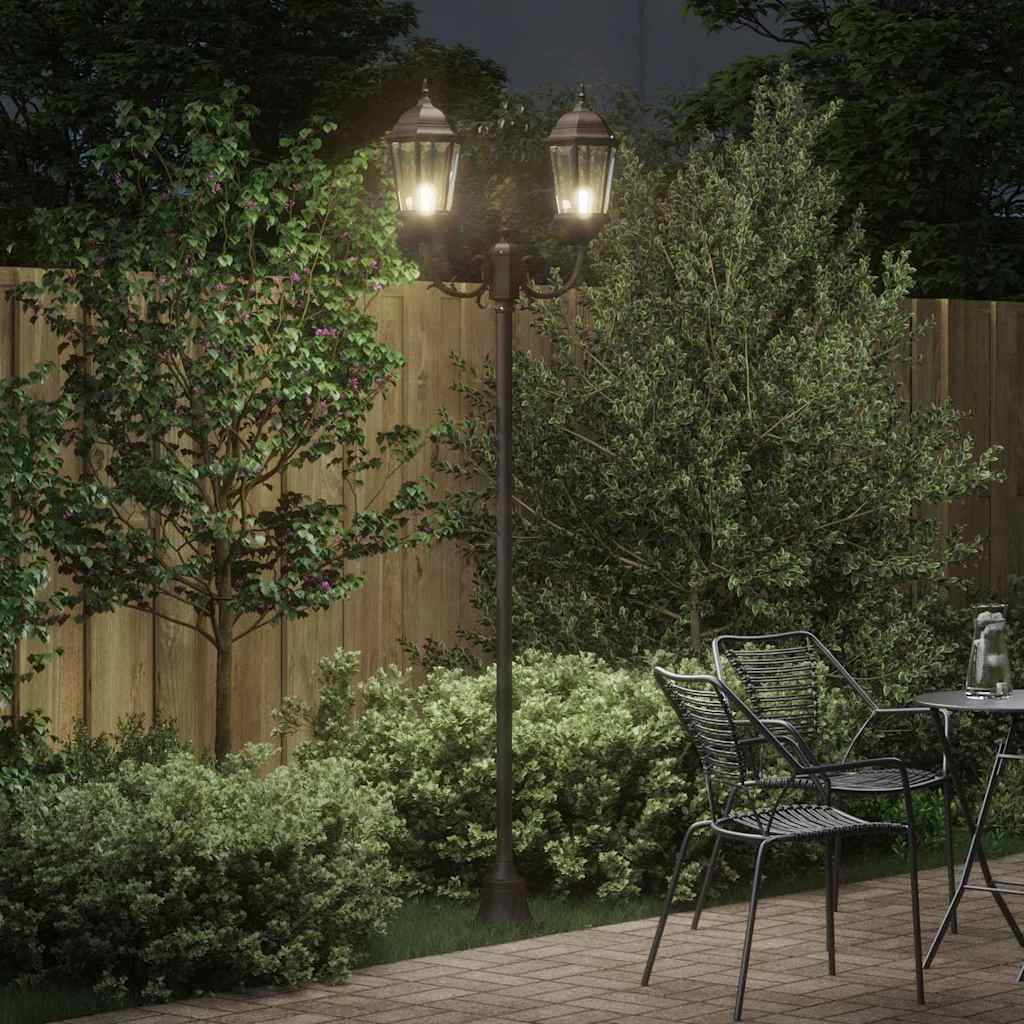 Illuminazione da giardino VidaXL bronzo 68 x 20 x 235 cm alluminio e vetro
