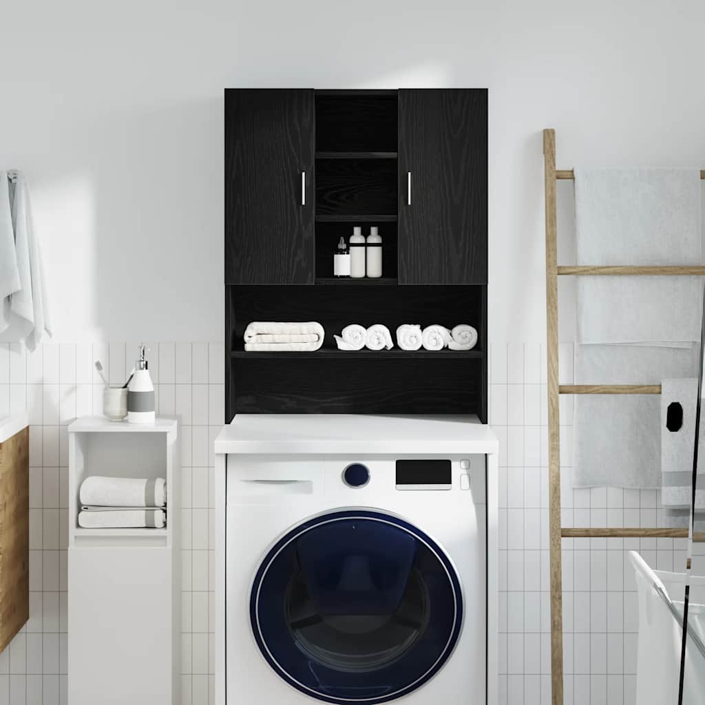 Mobile per lavatrice Vidaxx 70,5x25,5x90 cm rovere nero