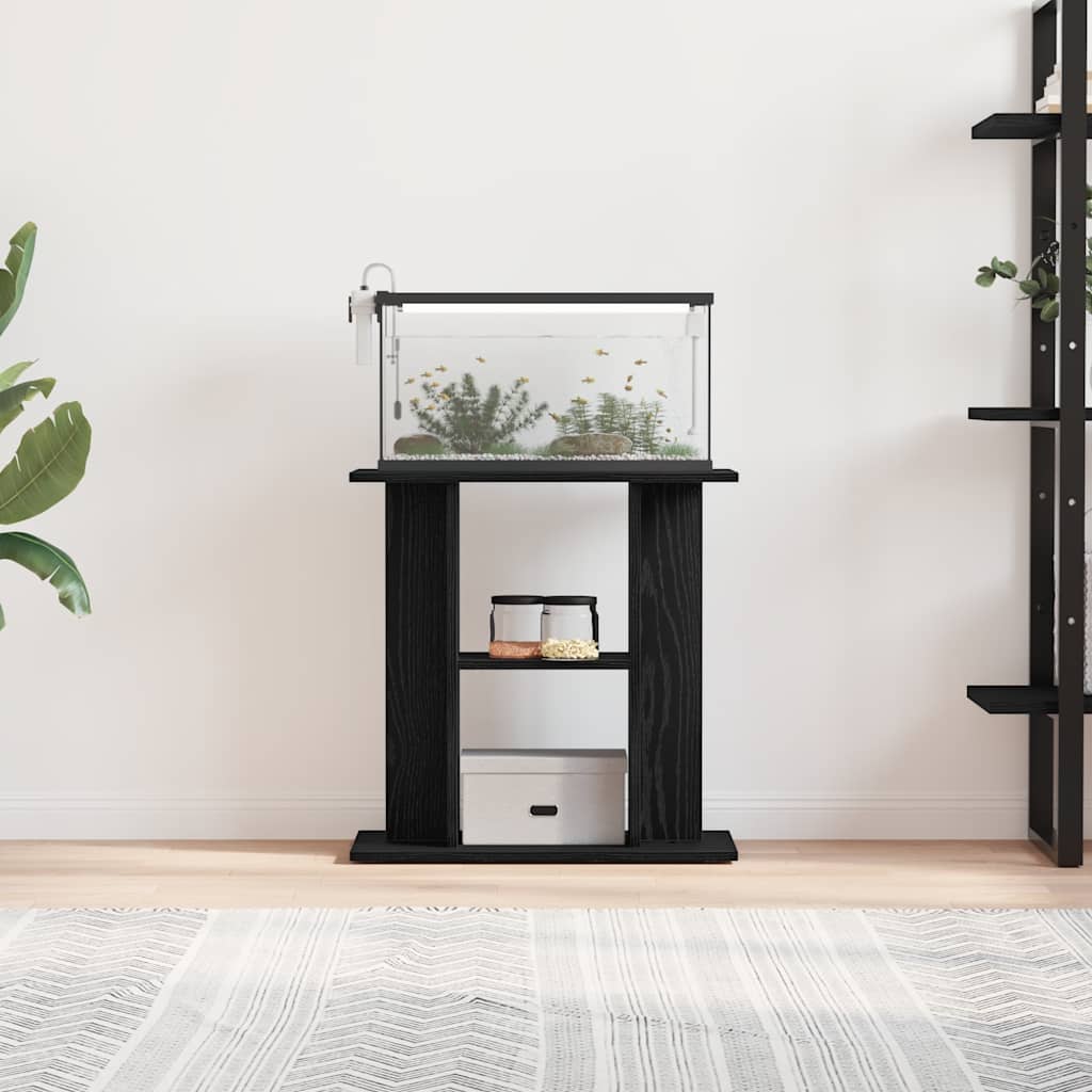 Supporto per acquario Vidaxx rovere nero 60x30x60 cm in legno composito