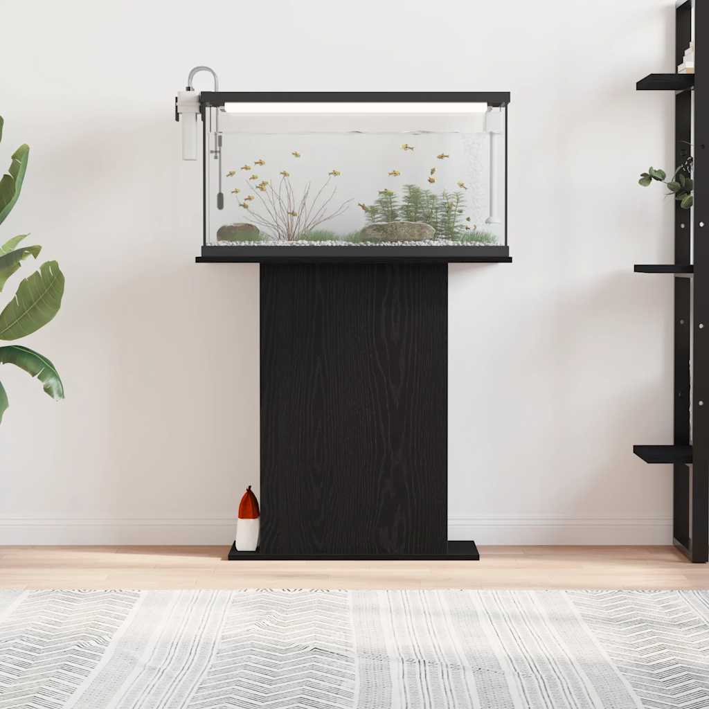 Supporto per acquario Vidaxx rovere nero 75x36x72,5 cm in legno composito