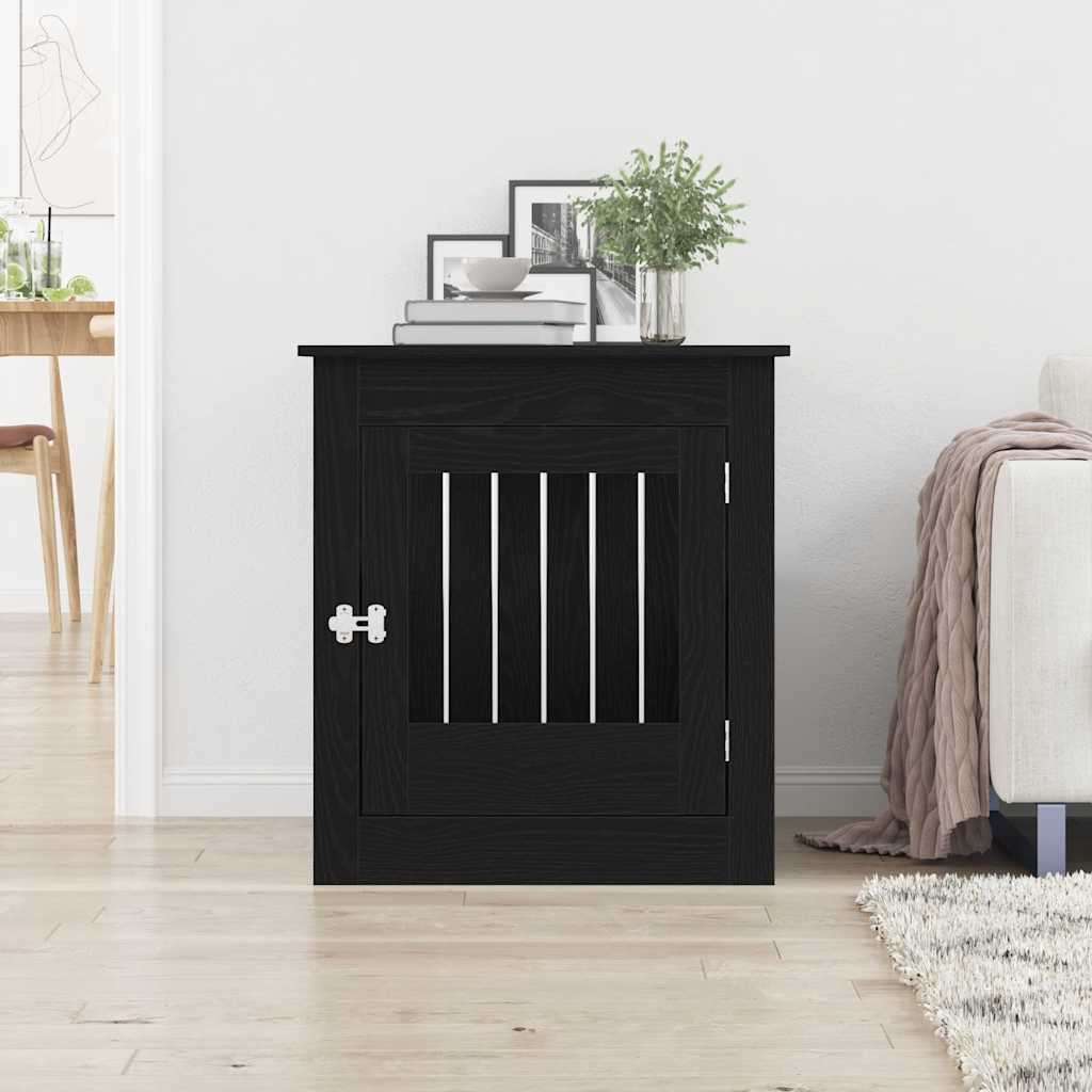Mobili per trasportini per cani Vidaxxl 64,5x80x71 cm in multistrato color rovere nero