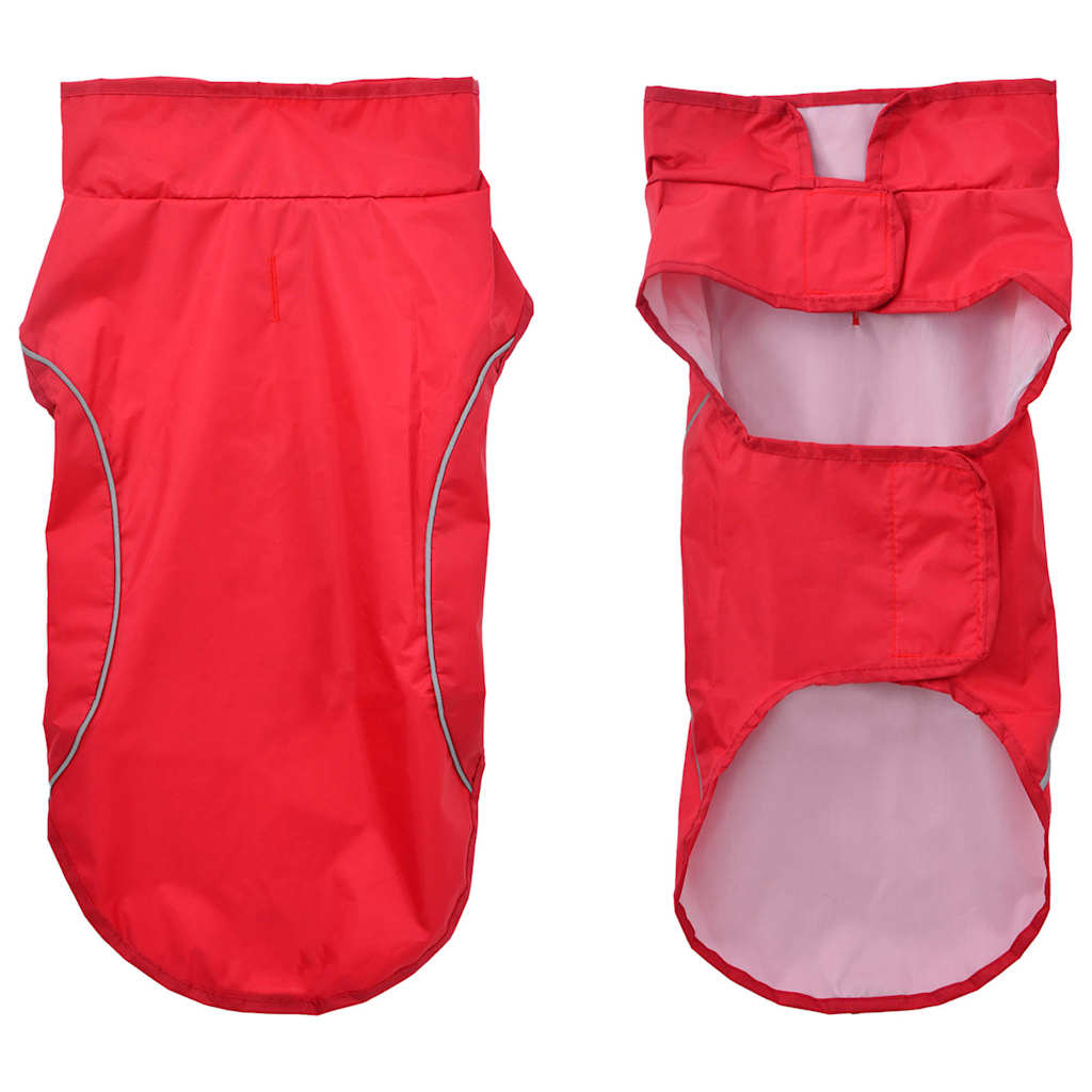 VidaXL impermeable para perros con tiras reflectantes poliéster rojo xs