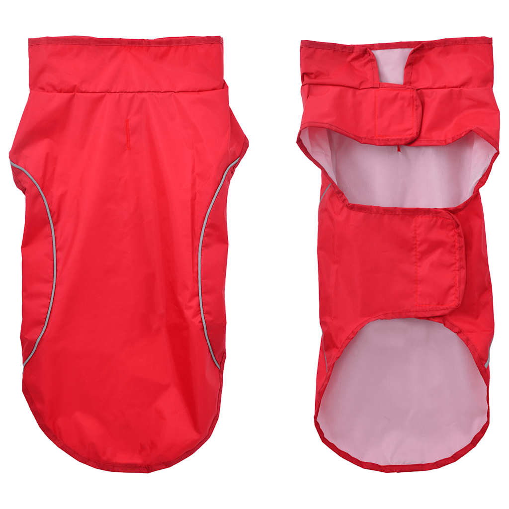 Vidaxxl impermeable para perros con tiras reflectantes poliéster rojo m