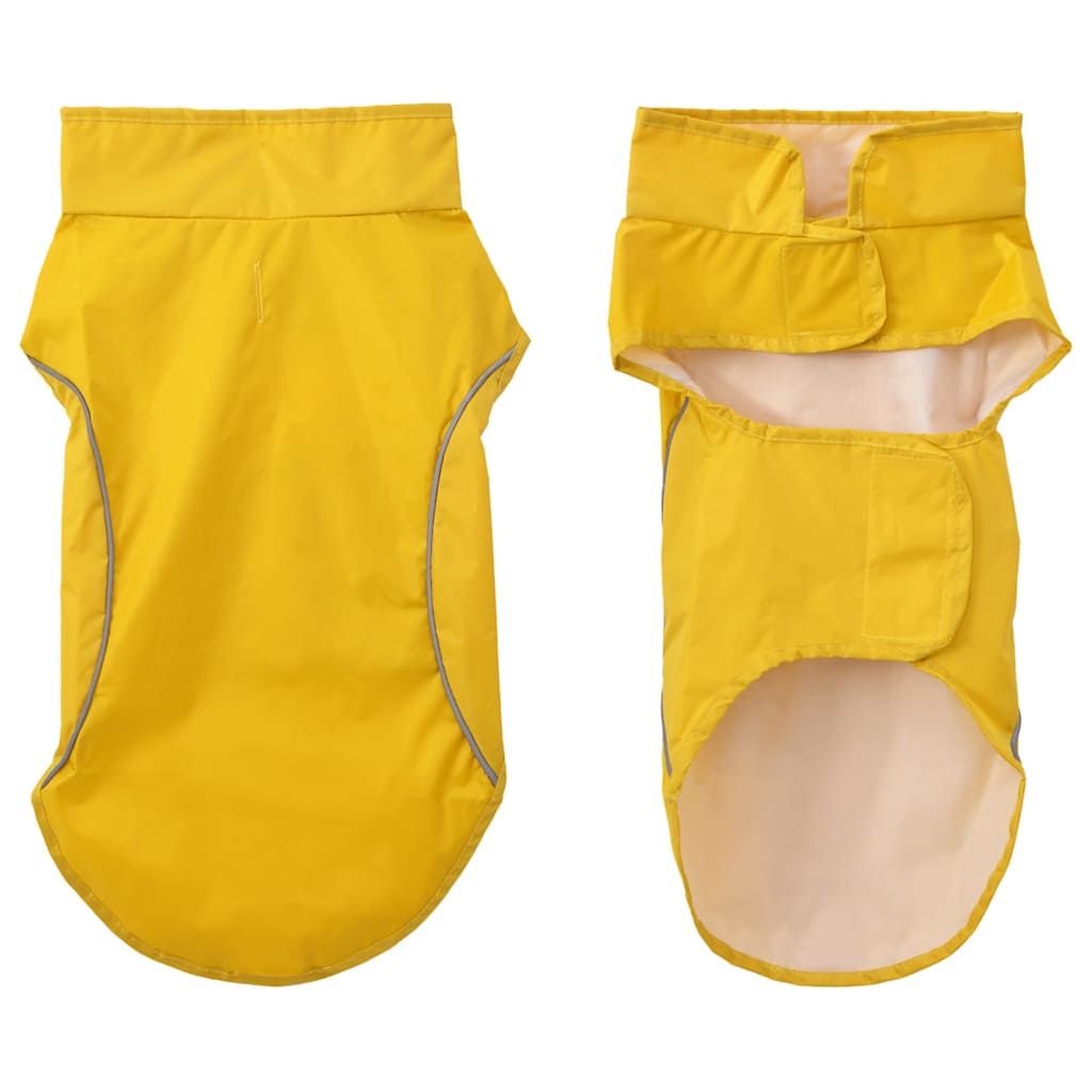 Vidaxxl impermeable para perros con tiras reflectantes poliéster amarillo m