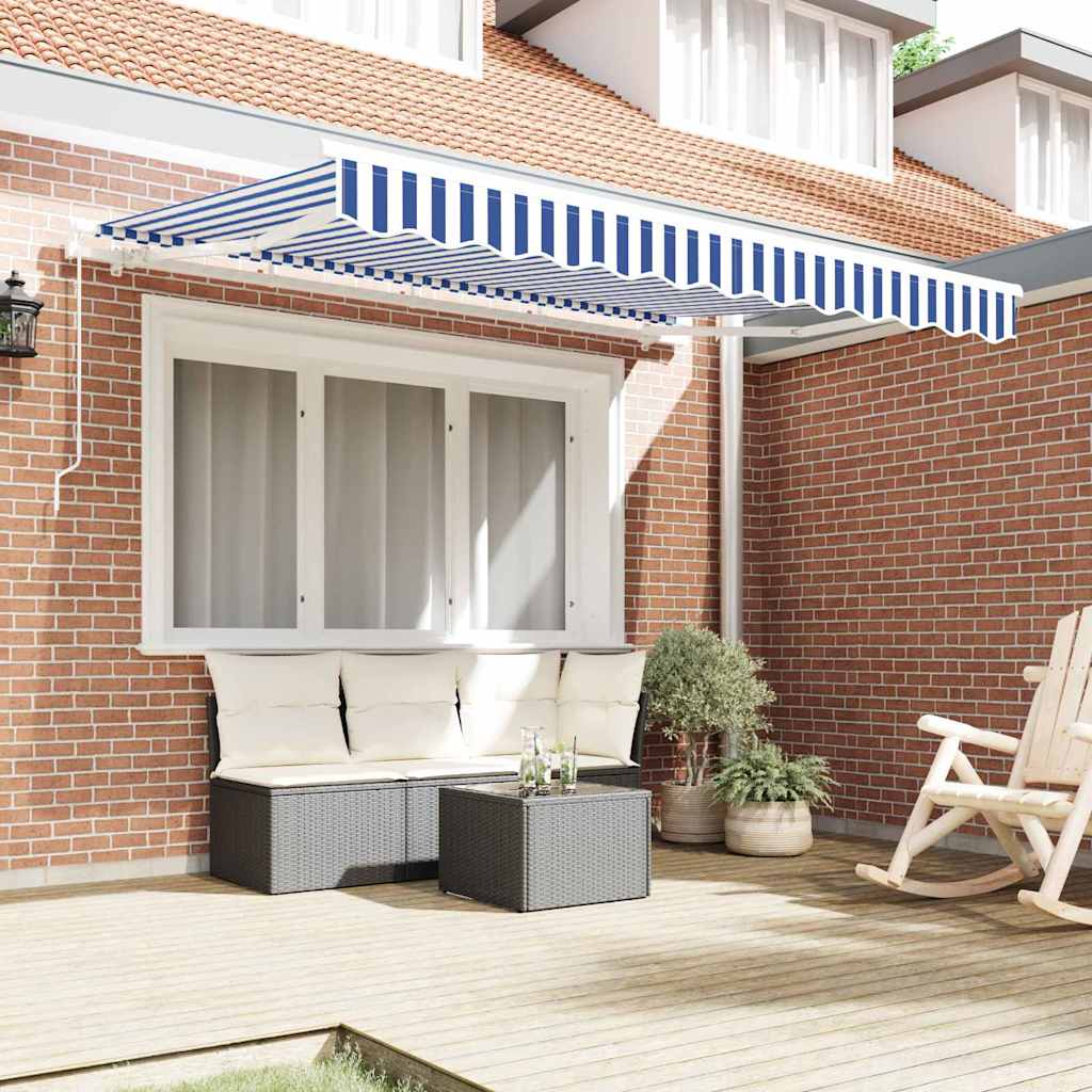 Telo di ricambio Vidaxx per tenda da sole blu e bianco 235 x 195 cm