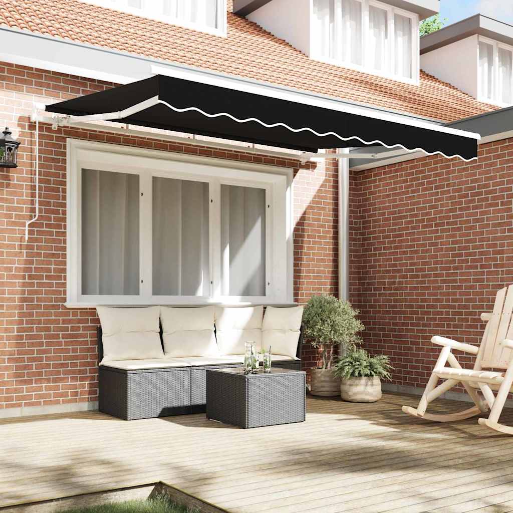 Vidaxl vervangingsdoek voor zonnescherm zwart 280 x 245 cm polyester