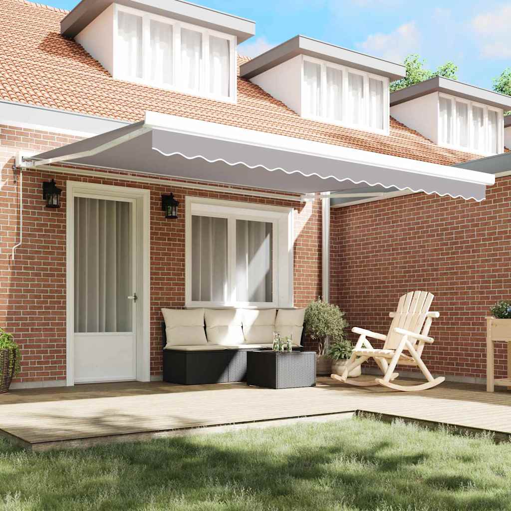 Telo di ricambio Vidaxx per tenda da sole grigio chiaro 380 x 345 cm
