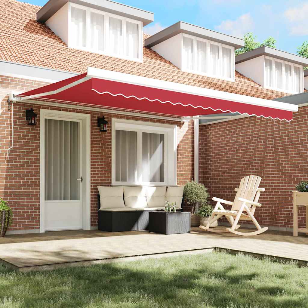 Vidaxl vervangingsdoek voor zonnescherm rood 380 x 295 cm polyester