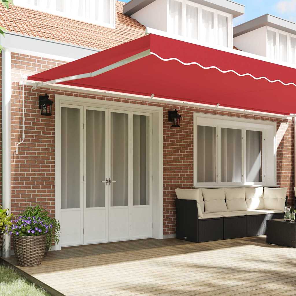 Vidaxx tela de repuesto para toldo rojo 580 x 345 cm poliéster