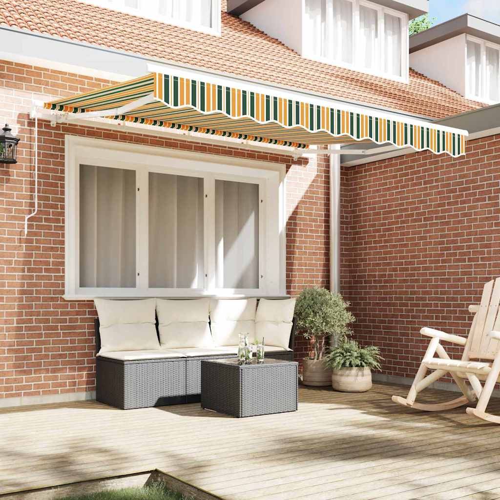 Telo di ricambio Vidaxx per tenda da sole verde e giallo 280 x 245 cm