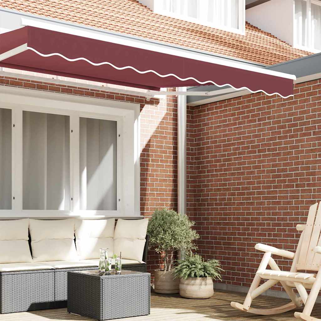 Vidaxl mantovana marchese rosso bordeaux tela 580 x 20 cm