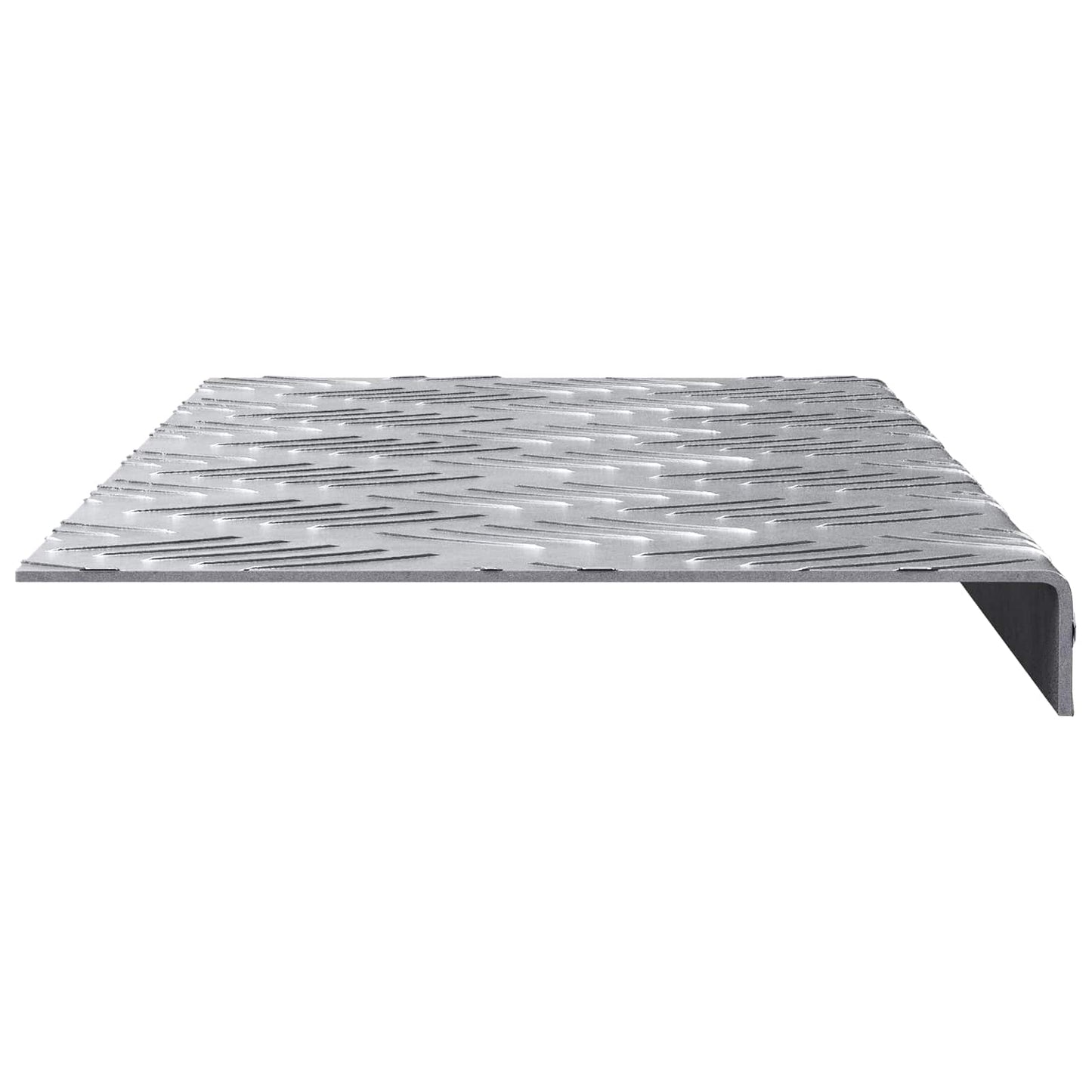 Vidaxx peldaño de escalera rectangular 5 piezas plata 60 x 18 cm aluminio