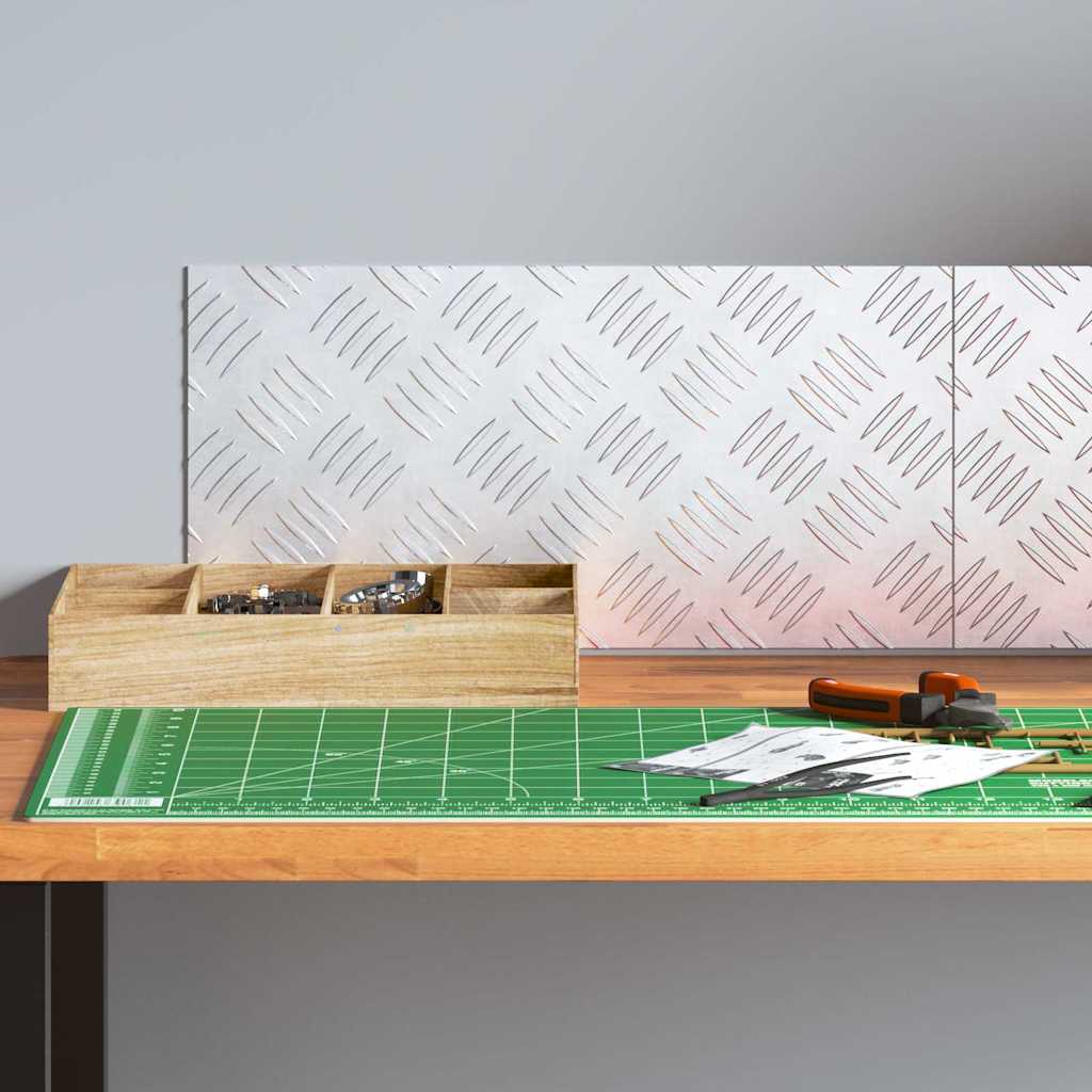 Vidaxx gradino rettangolare 2 pezzi argento 40 x 20 cm alluminio