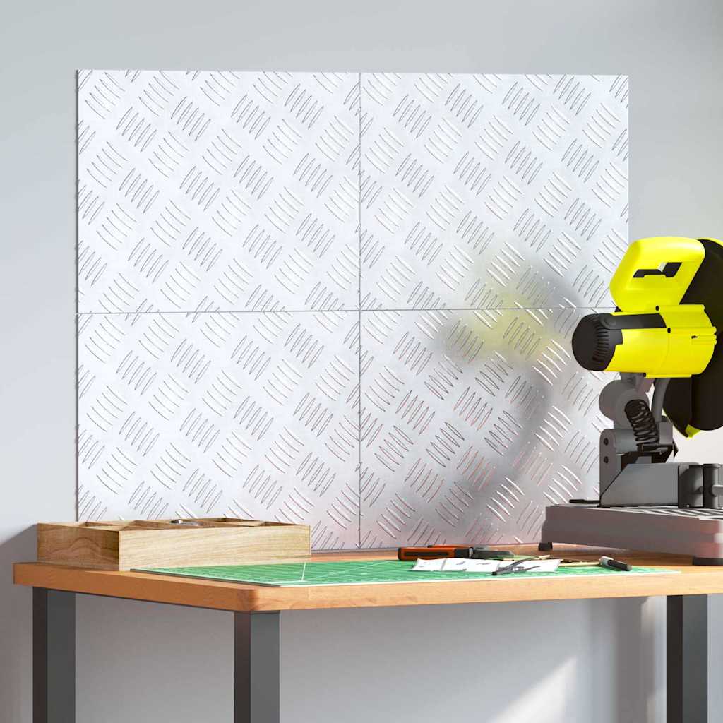 VidaXL gradino rettangolare 4 pezzi argento 40 x 30 cm in alluminio