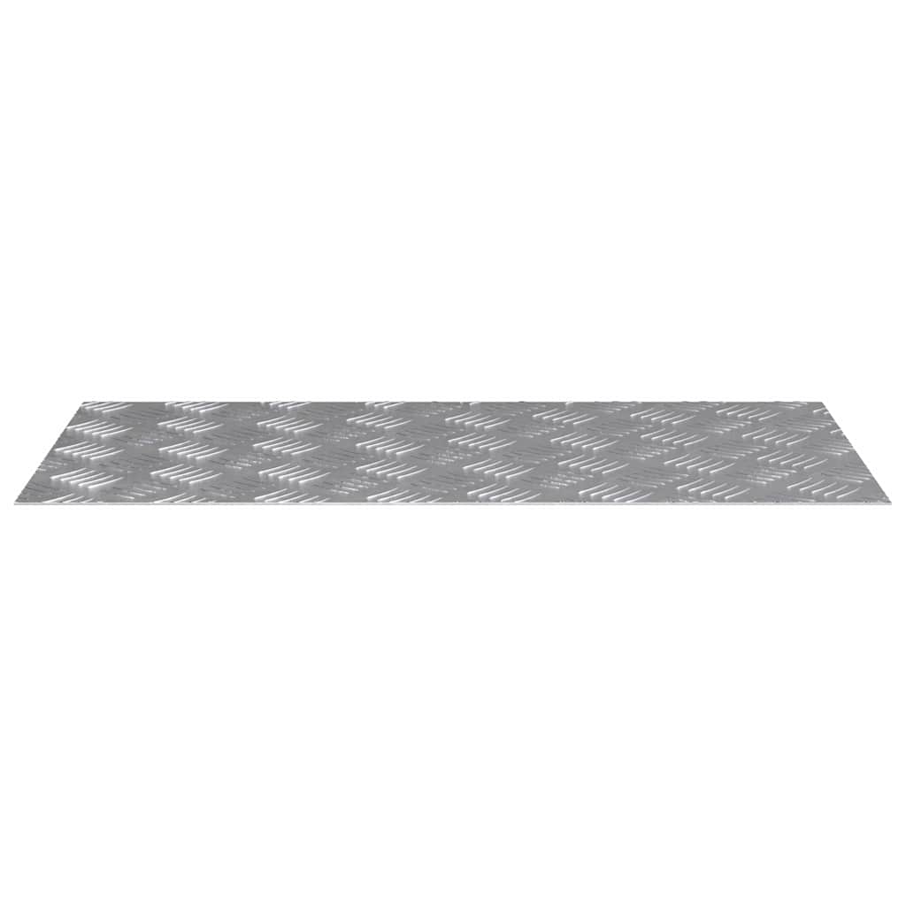 Vidaxx gradino rettangolare 2 pezzi argento 80 x 40 cm alluminio