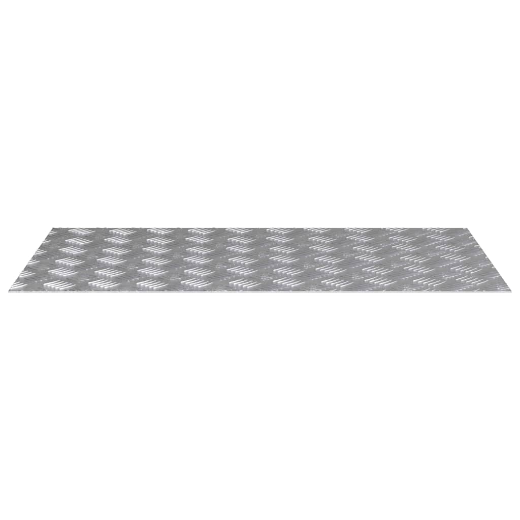 VidaXL gradino rettangolare 4 pezzi argento 90 x 50 cm in alluminio