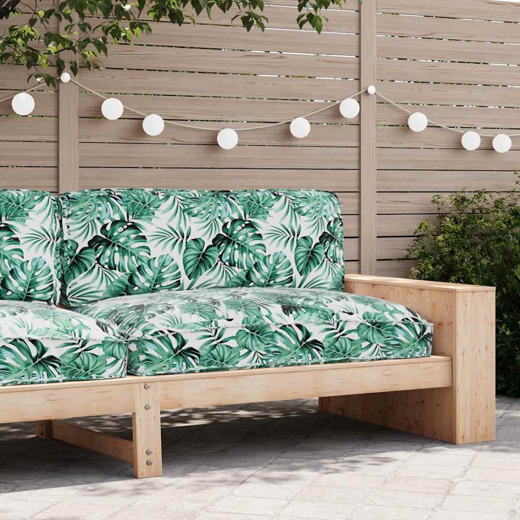 Vidaxxl cojín estampado de hojas 120 x 80 x 12 cm tela oxford