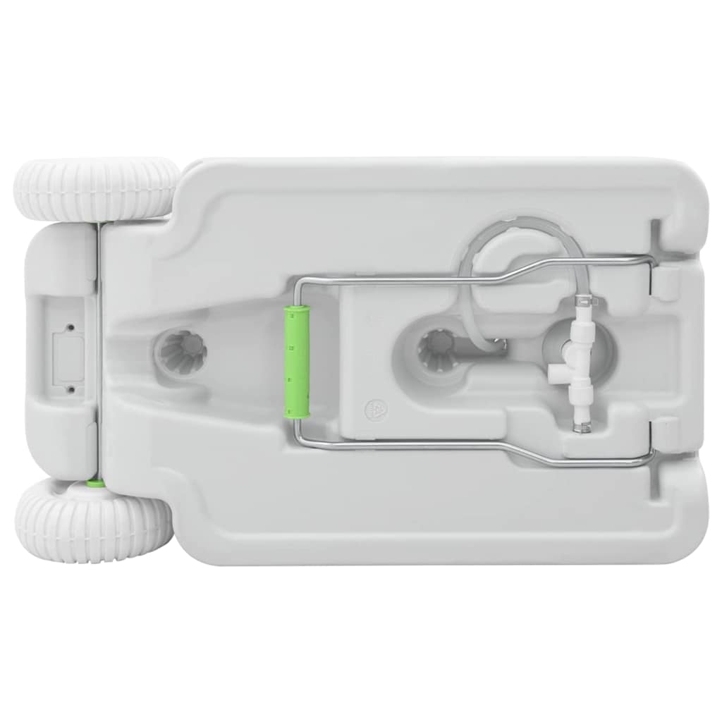 VidaXL lavamanos de camping con ruedas gris 72 x 42 x 103 cm