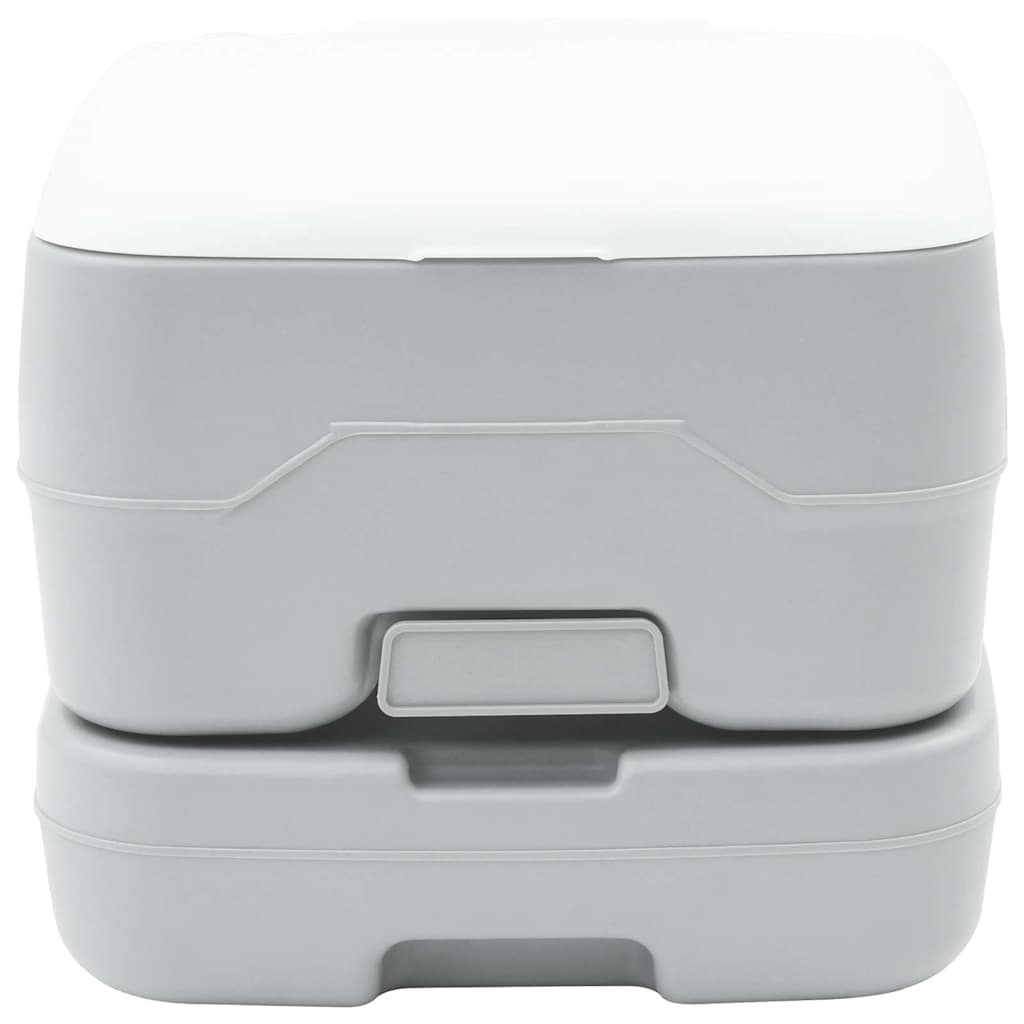 Vidaxl camping toilet grijs en wit 41,5 x 36,5 x 30 cm polyetheen