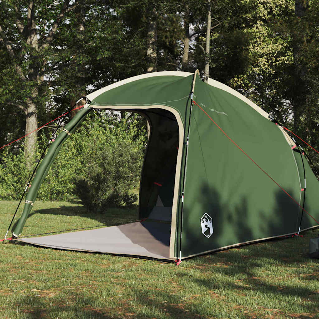 Vidaxx casa de campaña verde 370 x 230 x 185 cm poliéster y fibra de vidrio