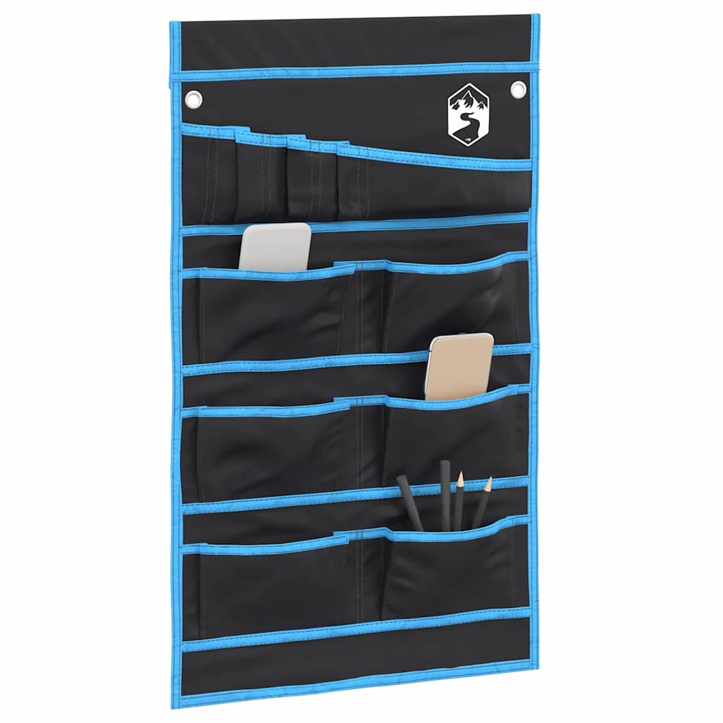 VidaXL bolsa de almacenamiento con almacenamiento negro y azul 63,5 x 40 cm oxford