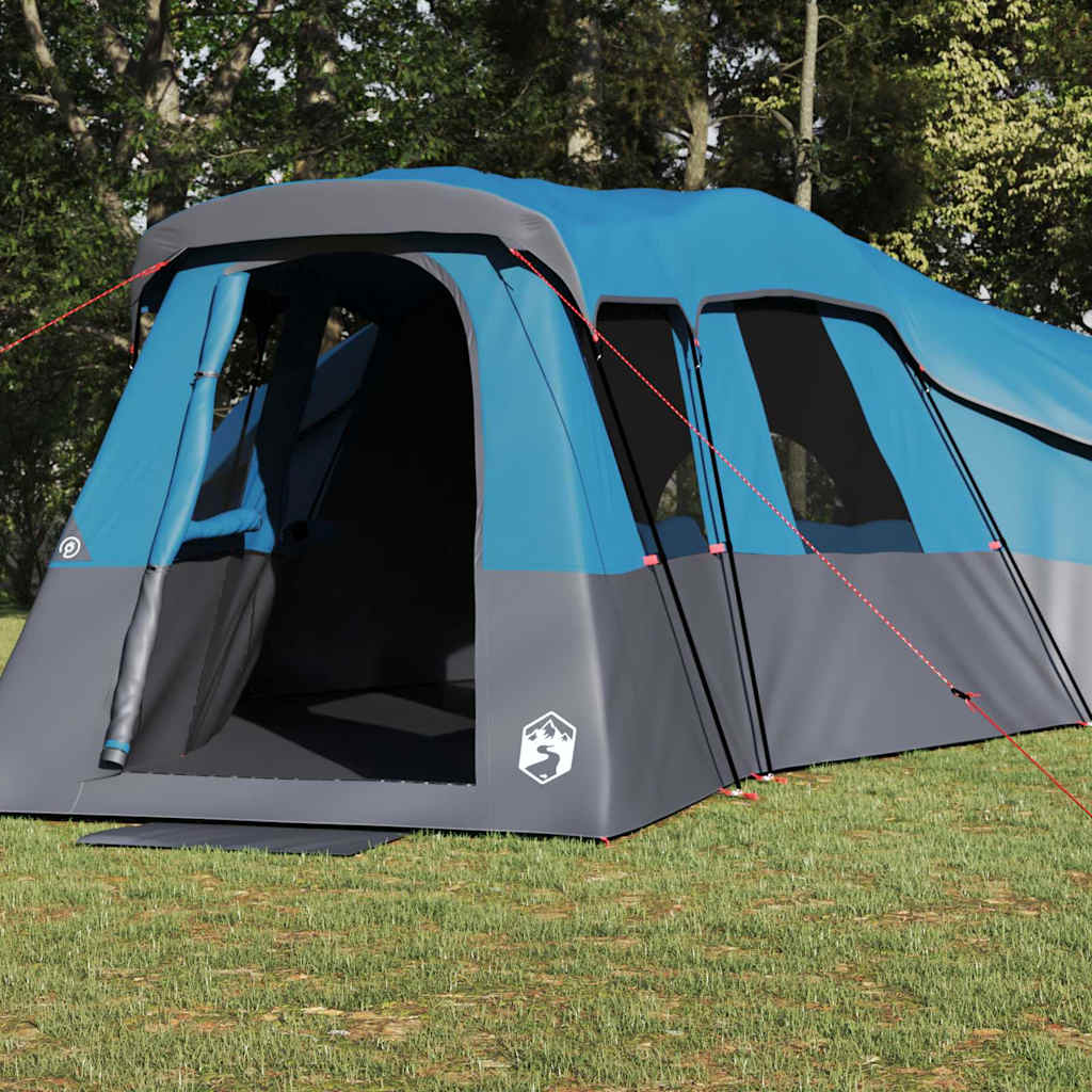 Tienda familiar Vidaxx con techo y almacenamiento tafetán azul 762 x 655 x 218 cm