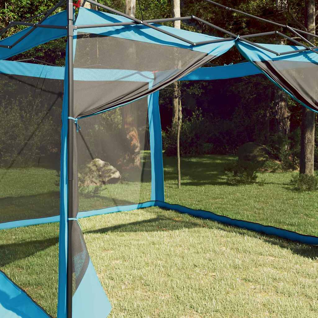 Vidaxl binnentent met dak met opslag blauw 303 x 303 x 196 cm taft