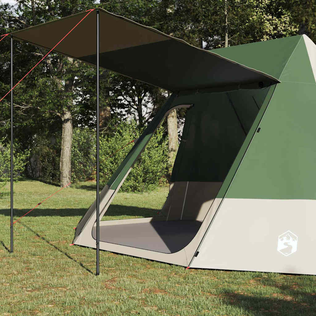 Tienda de campaña VidaXL con techo con almacenaje tafetán verde 482 x 360 x 227 cm