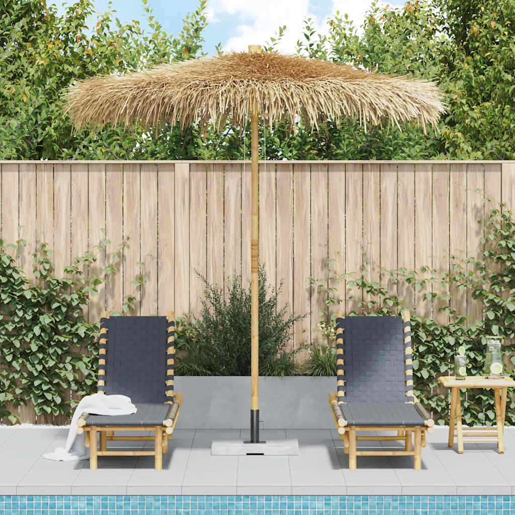 Ombrello tiki VidaXL con baldacchino in foglie di banano 240 cm bambù
