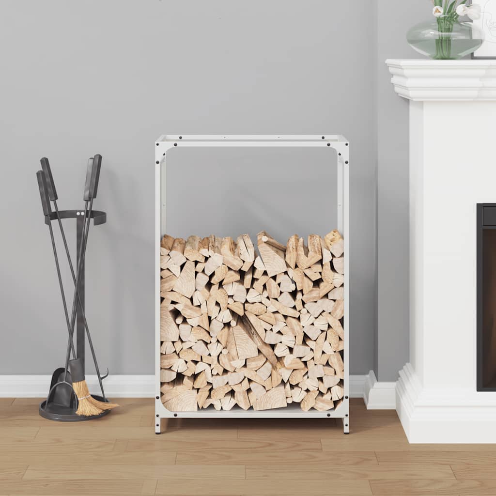 Vidaxx leñero 60x28x90 cm acero laminado en frío blanco