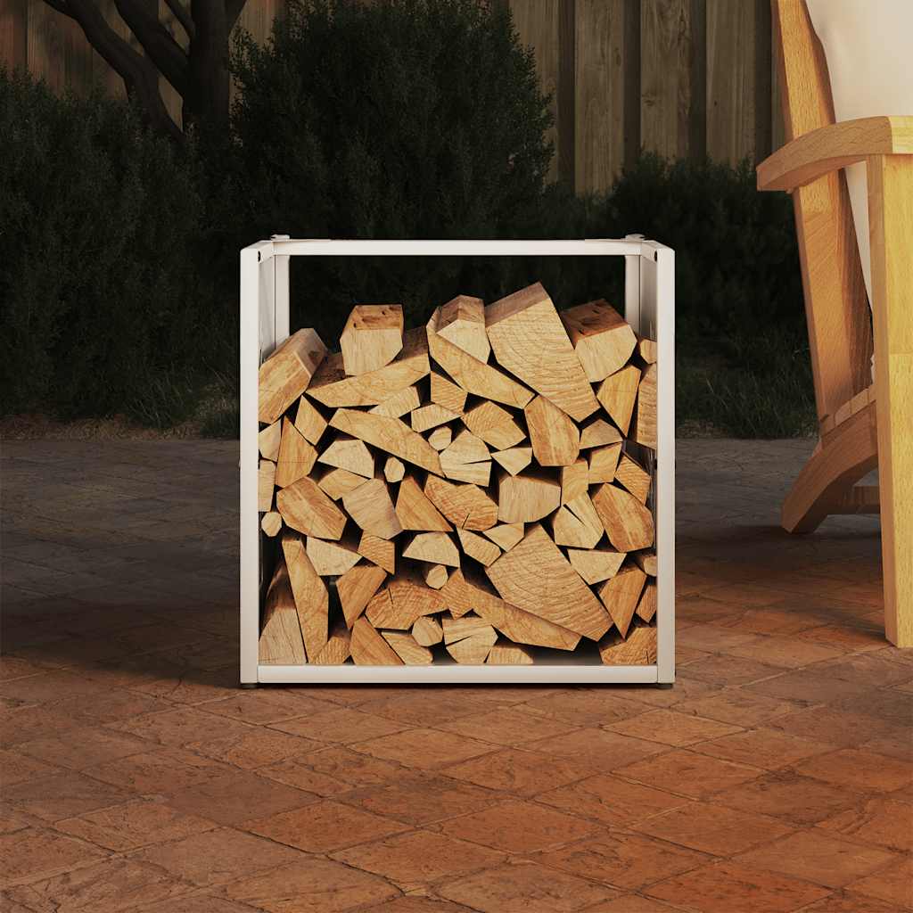 Vidaxl brandhoutrek 40x40x40 cm koudgewalst staal wit