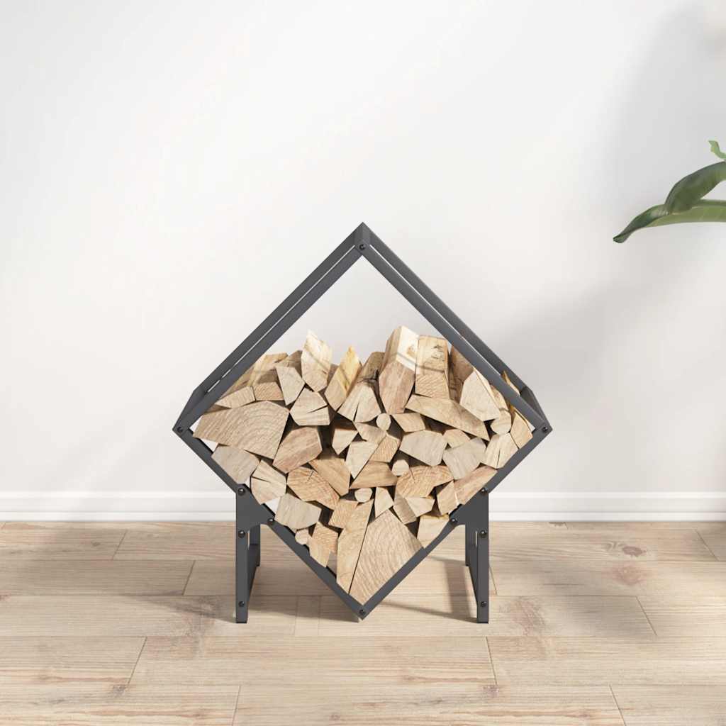 Portalegna VidaXL 50x25x50 cm in acciaio laminato a freddo, antracite