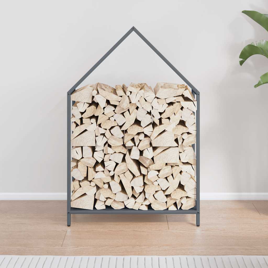 Portalegna VidaXL 60x25x90 cm in acciaio laminato a freddo antracite