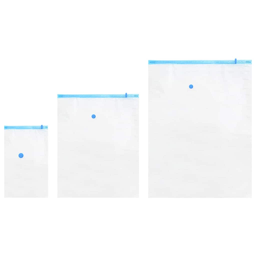 Borse portaoggetti Vidaxx 10 pezzi trasparenti e blu 130 x 100 cm
