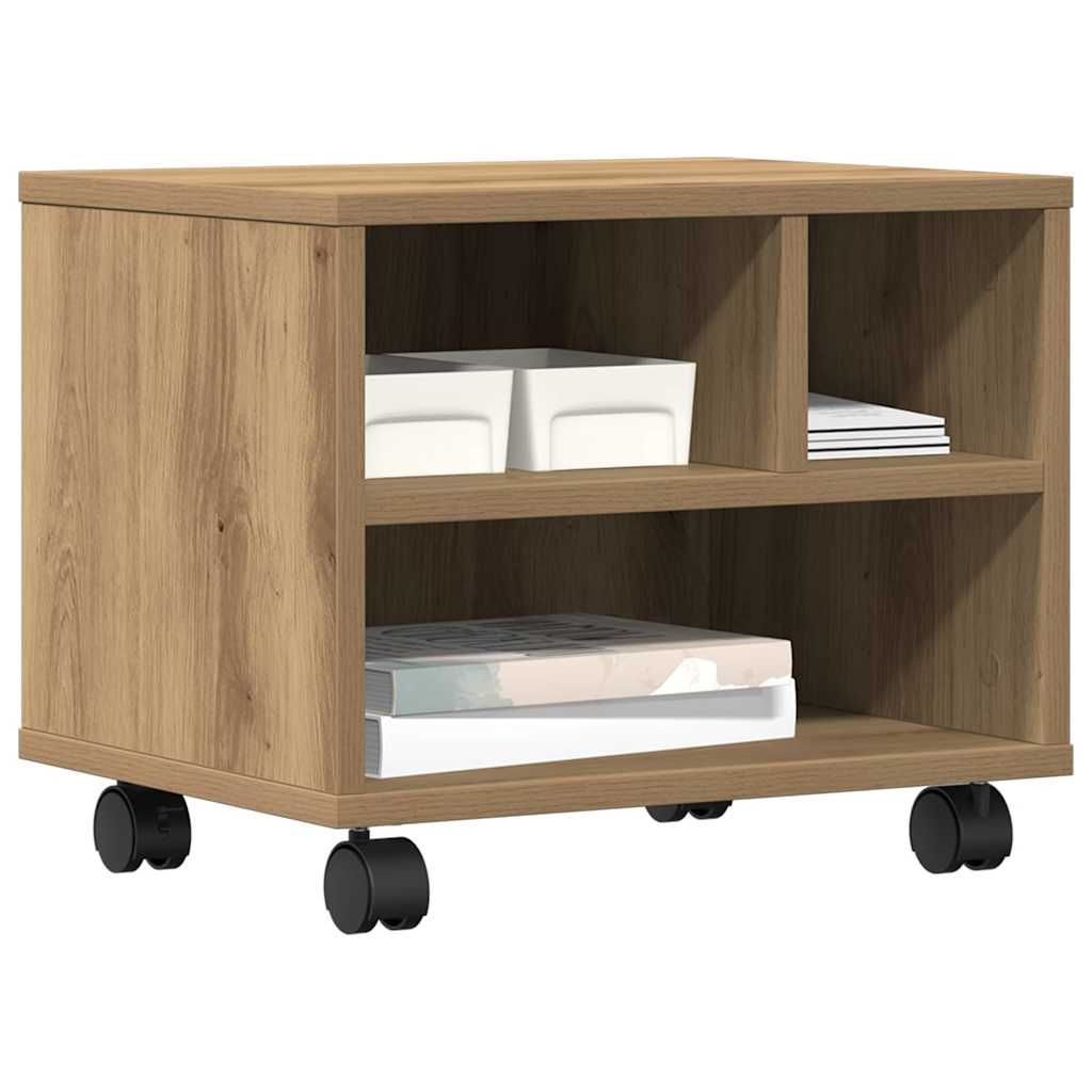 VidaXL soporte para impresora roble artesanal 41 x 32 x 33,5 cm madera contrachapada