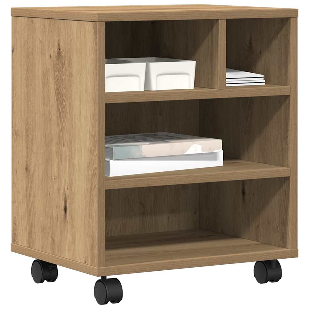 Supporto per stampante Vidaxxl con contenitore artigianale color rovere 41 x 32 x 48 cm