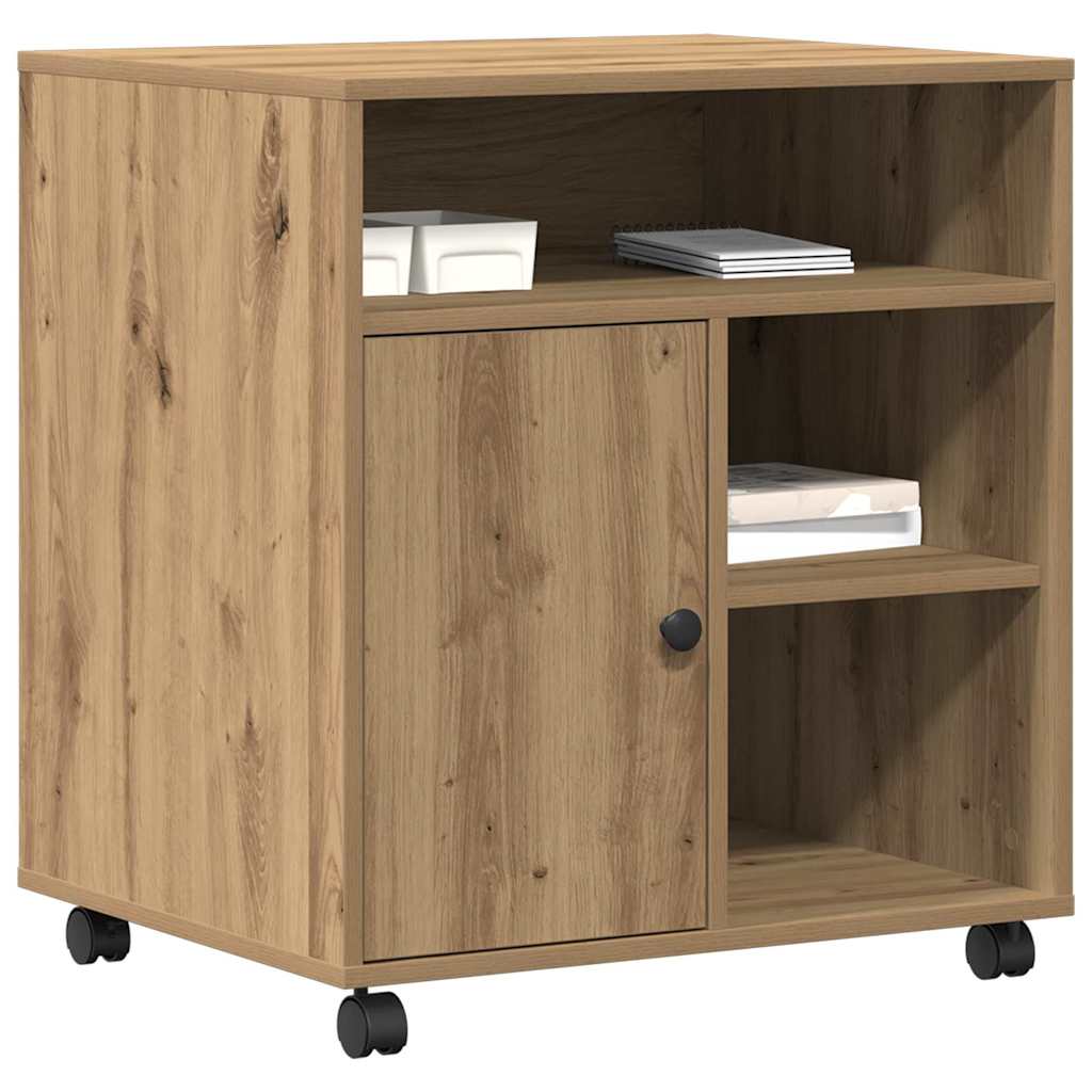 Vidaxl printerstand met opslag artisanaal eikenkleurig 60 x 50 x 67 cm