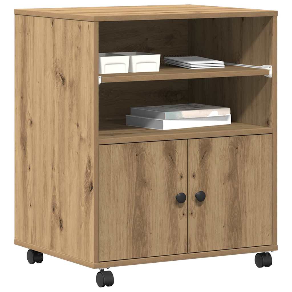 Supporto per stampante Vidaxxl rovere artigianale 60 x 48 x 74 cm in MDF