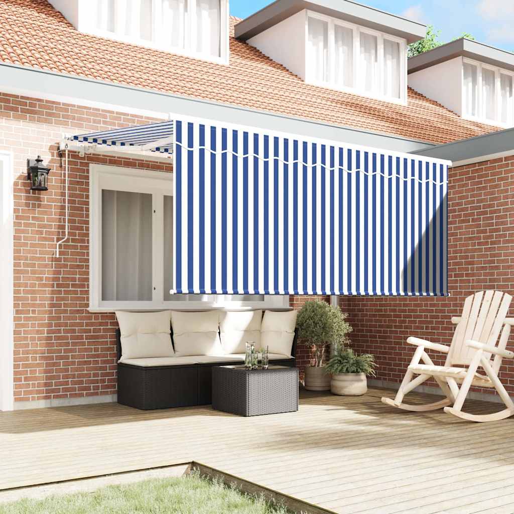 Ombrellone pieghevole Vidaxx blu e bianco 300 x 200 cm