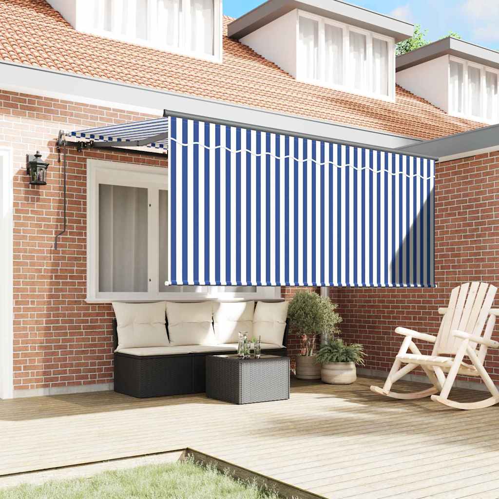 Ombrellone pieghevole Vidaxx blu e bianco 300 x 200 cm