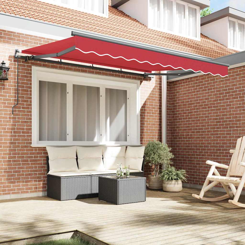 Ombrellone pieghevole Vidaxx rosso 350 x 200 cm in tessuto