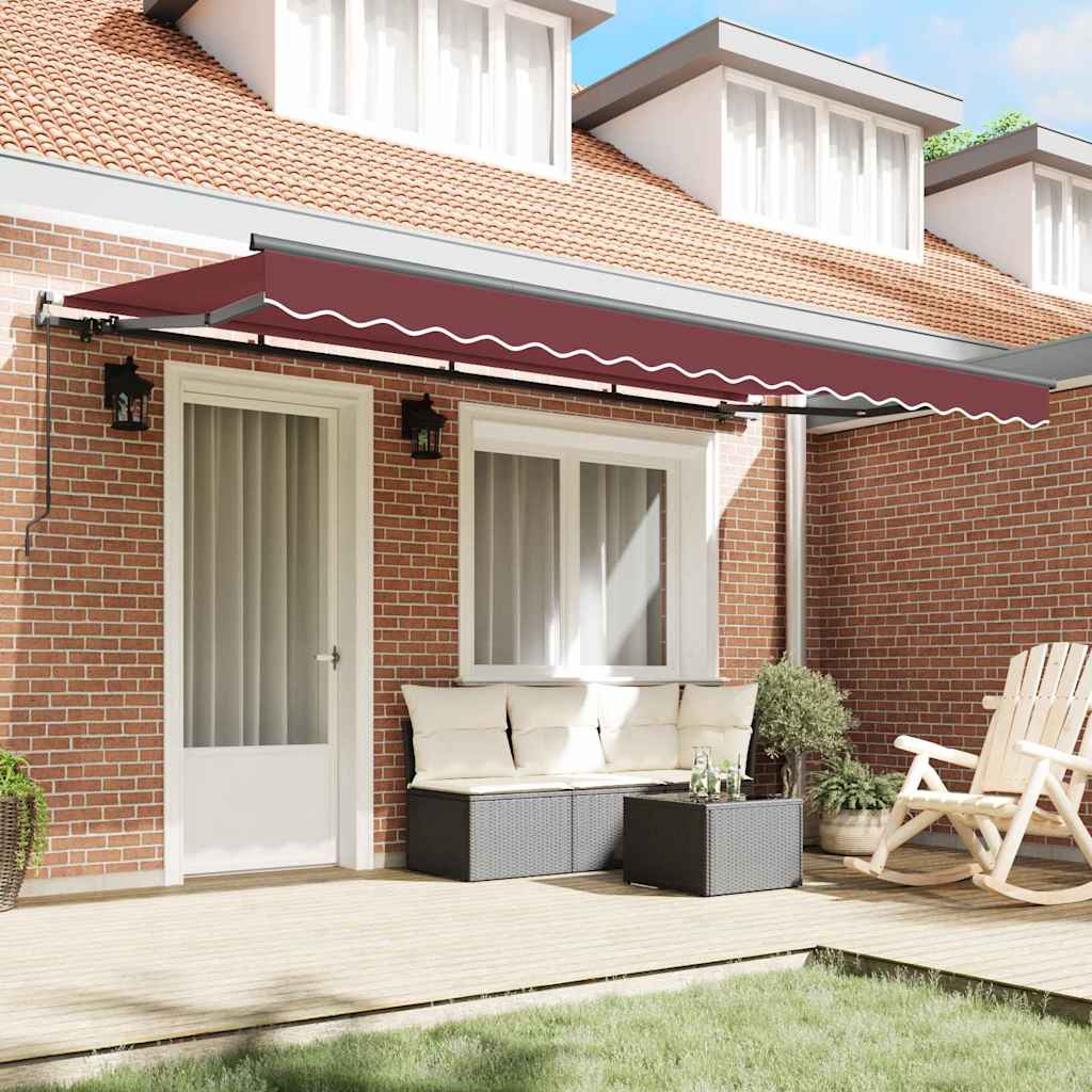 Vidaxx parasol plegable tejido rojo burdeos 400 x 200 cm