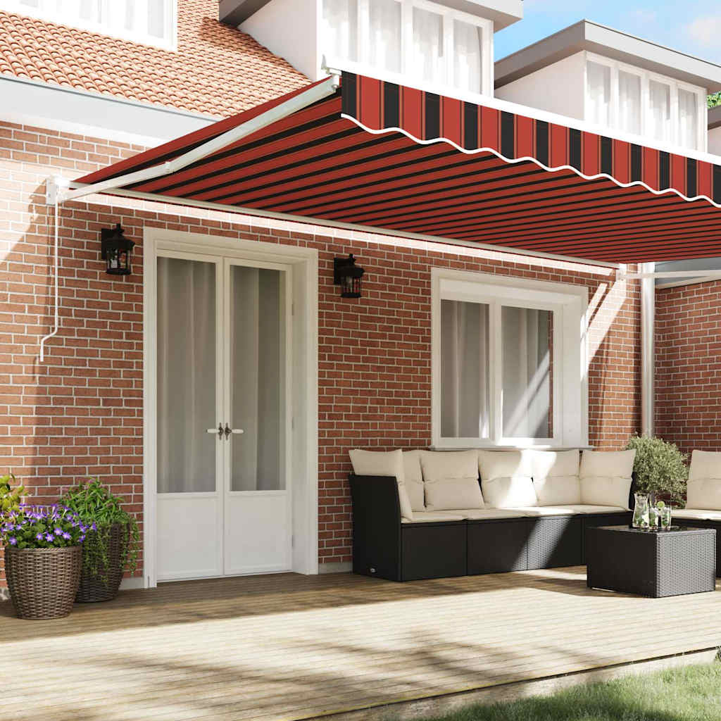 Vidaxl markies oranje en bruin 500 x 300 x 165 cm polyester en metaal