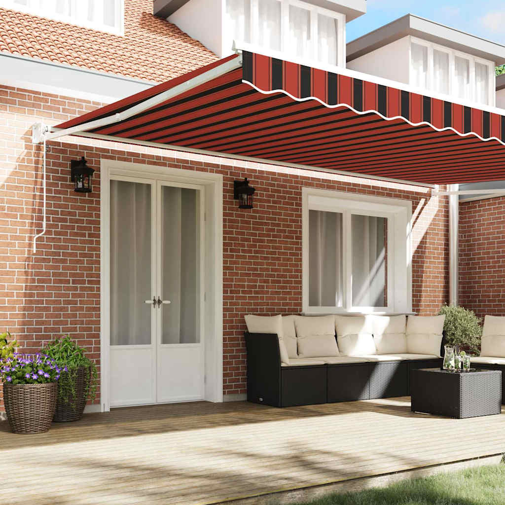 Toldo vidaxx naranja y marrón 500 x 300 x 165 cm poliéster y metal