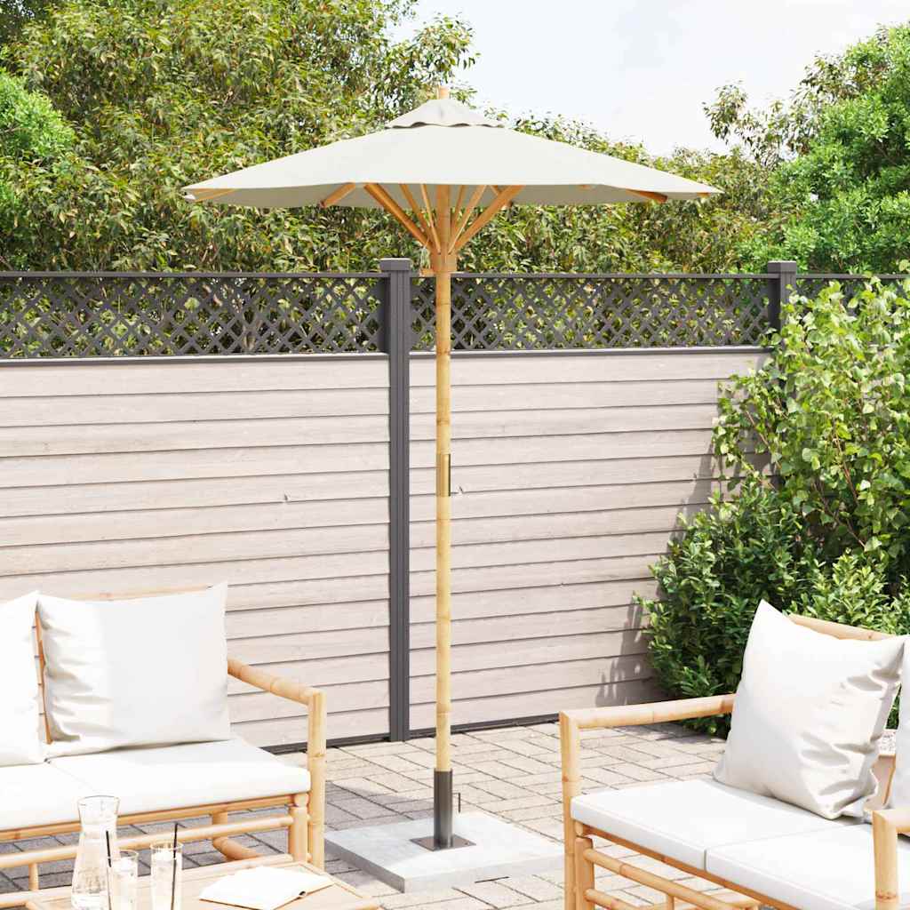 Ombrellone da giardino VidaXL bianco crema ø 270 x 260 cm bambù