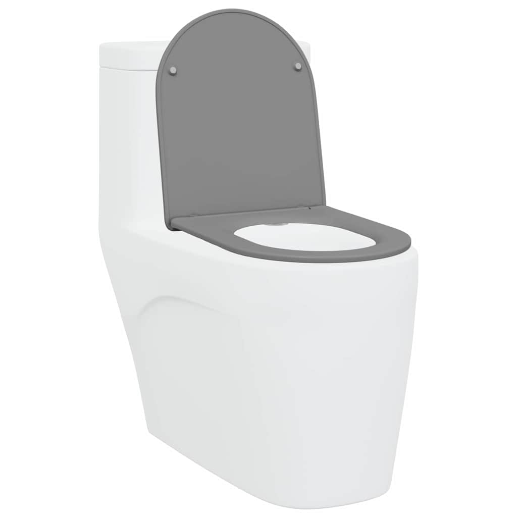 Vidaxl toiletzitting grijs 47 x 36 x 3,4 cm duroplast