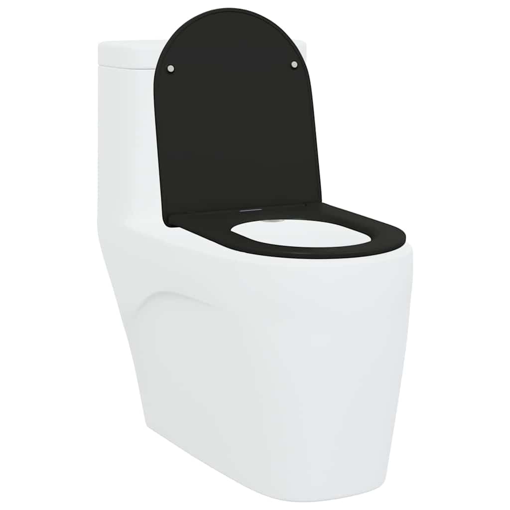 Sedile WC Vidaxx nero 47 x 36 x 3,4 cm duroplastica