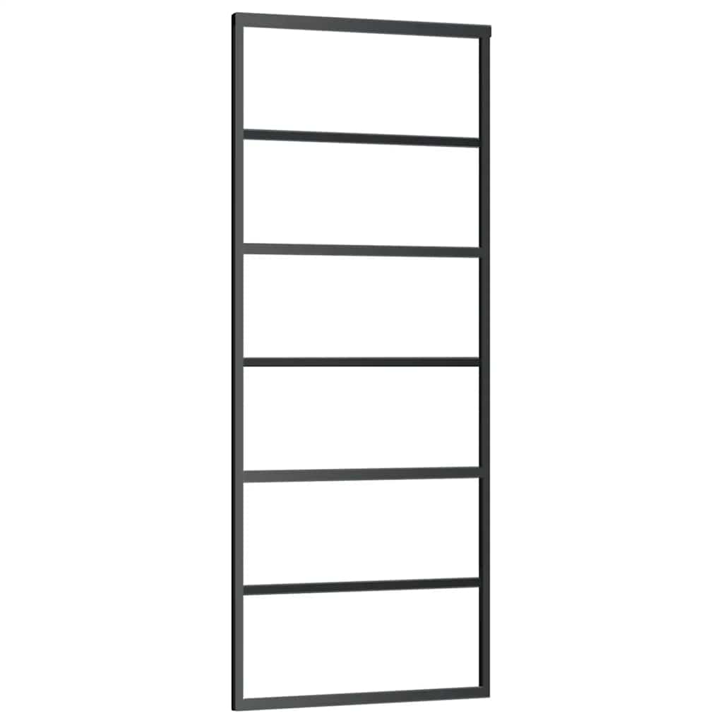 Porta scorrevole Vidaxx con ferramenta 76x205 cm vetro ESG e alluminio